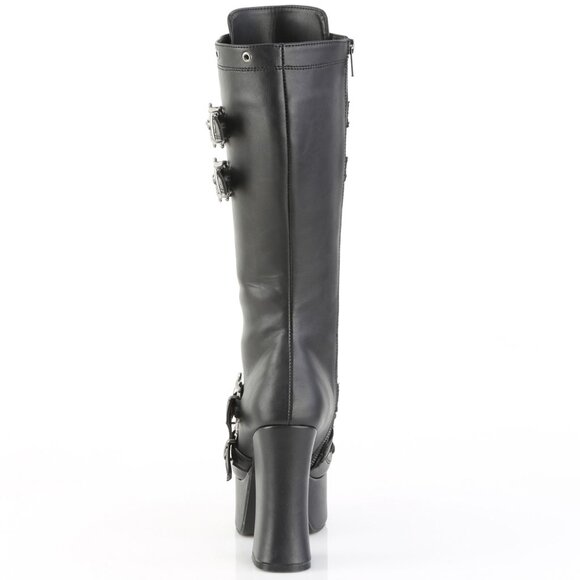 Gothic Platform Lace Up Front Knee High Boots - Picture 5 of 5
